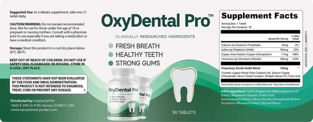 OxyDental Pro Ingredients